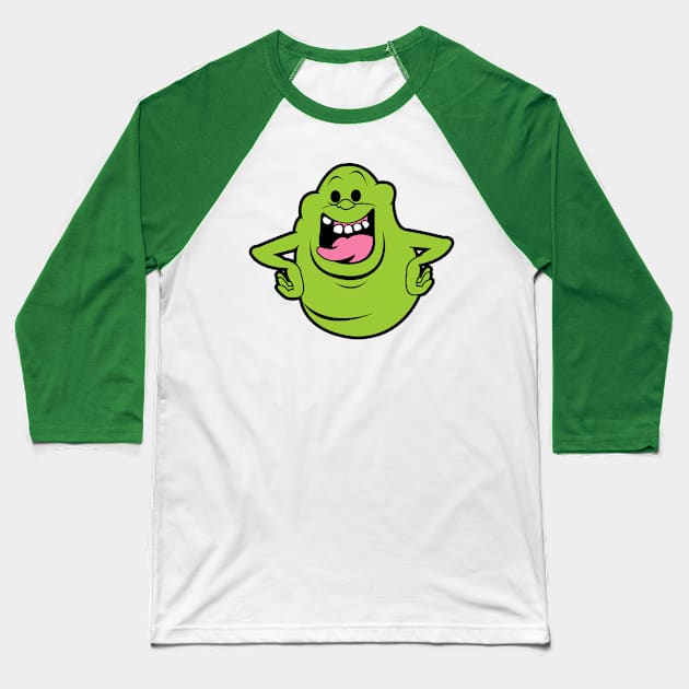 Cute Slimer Baseball T-Shirt by mighty corps studio